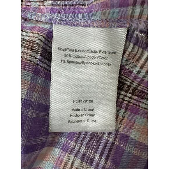 ModCloth Plaid To Know You Shirt Dress Plus Size 1X Purple Lavender - Picture 10 of 16